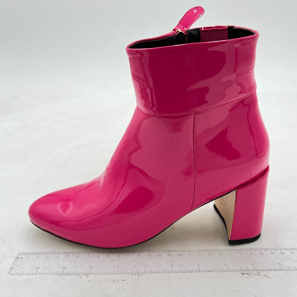 Fsj Fuchsia Pointed Toe Block High Heel Ankle Boo… - image 2
